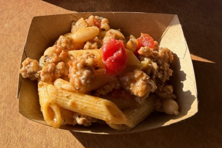 Pork Bolognese with Rigatoni