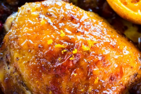 Sunshine Grilled Chicken with Cranberry Orange Glaze